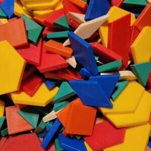 900 Plastic Pattern Blocks Math Manipulatives Shapes Geometry Homeschool Teacher